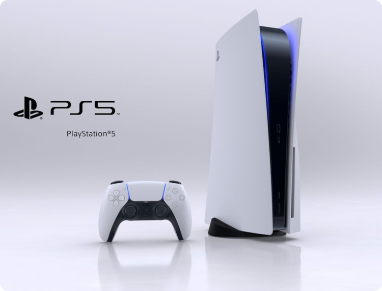 PlayStation 5 console en controller, wit ontwerp