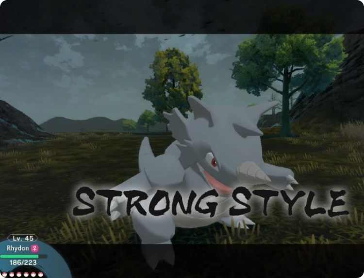 Rhydon voert sterke stijl aanval uit in spel.