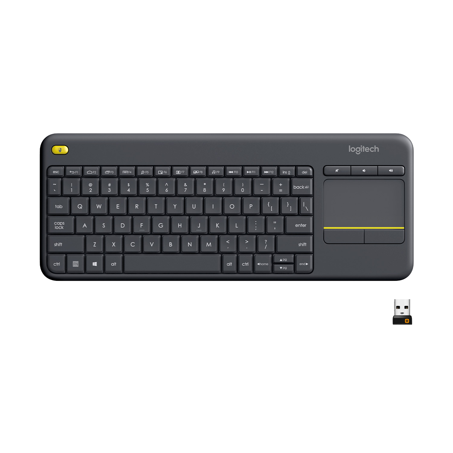 Logitech K400 Plus Wireless Touch Zwart QWERTY