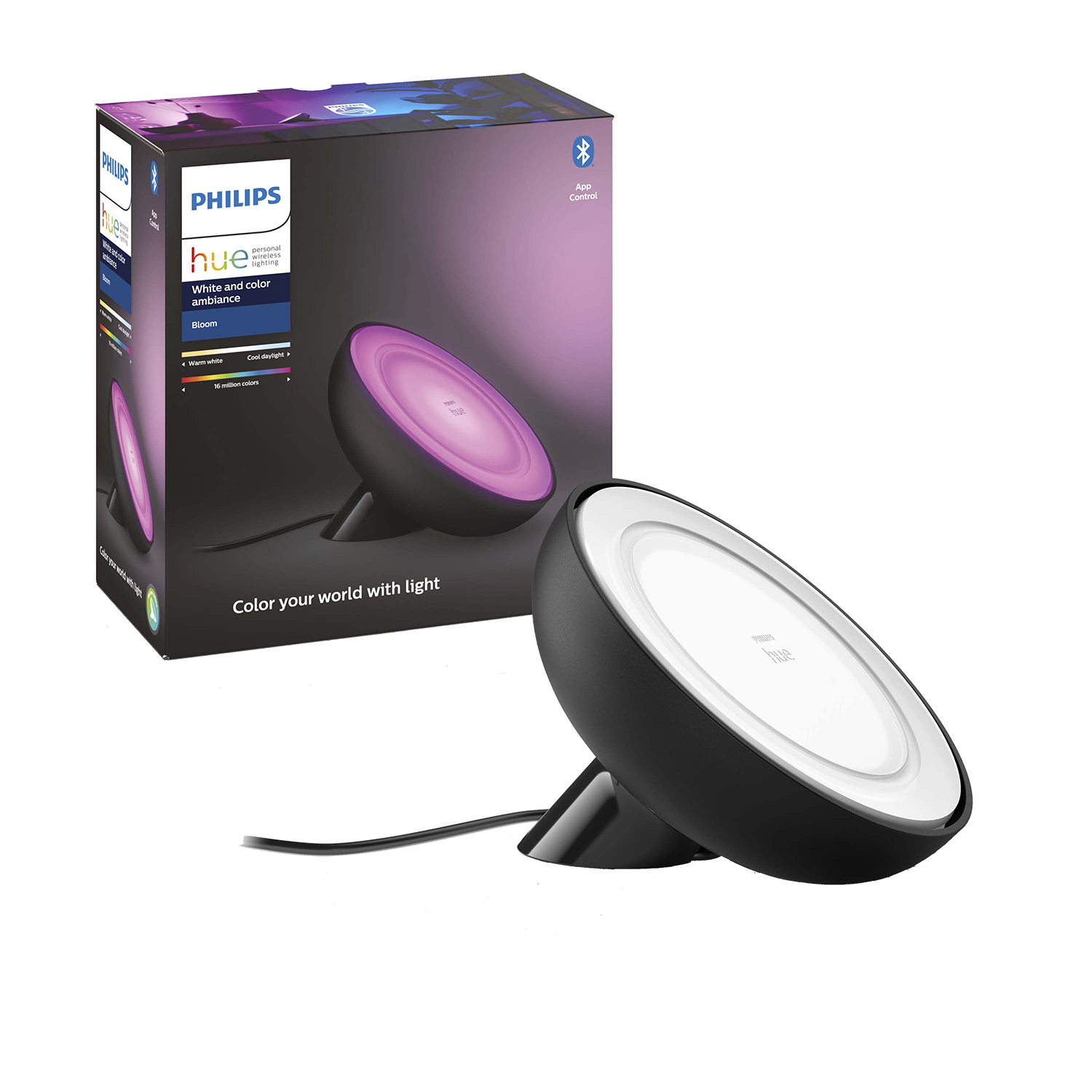 Philips Hue Bloom tafellamp White & Color Zwart