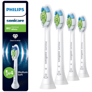 Philips Sonicare Opzetborstels: 4 W2 Optimal White Hx6064/87 Opzet Borstels Wit