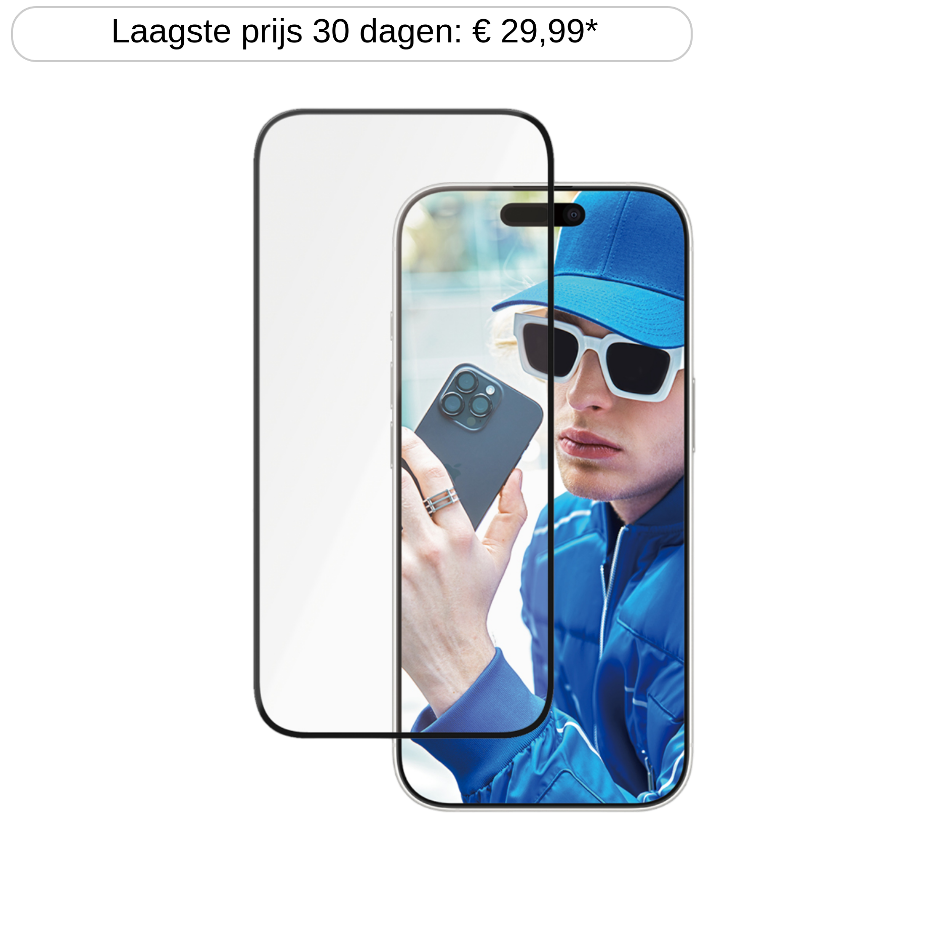 PANZERGLASS Ceramic Ultra-Wide Fit Screenprotector voor APPLE iPhone 2024 6.1'' Pro Transparant